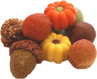 Herbstfrüchte aus Nougat