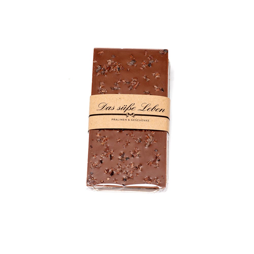 Das süße Leben - Edelvollmilch-Schokolade mit Kakao Nibs